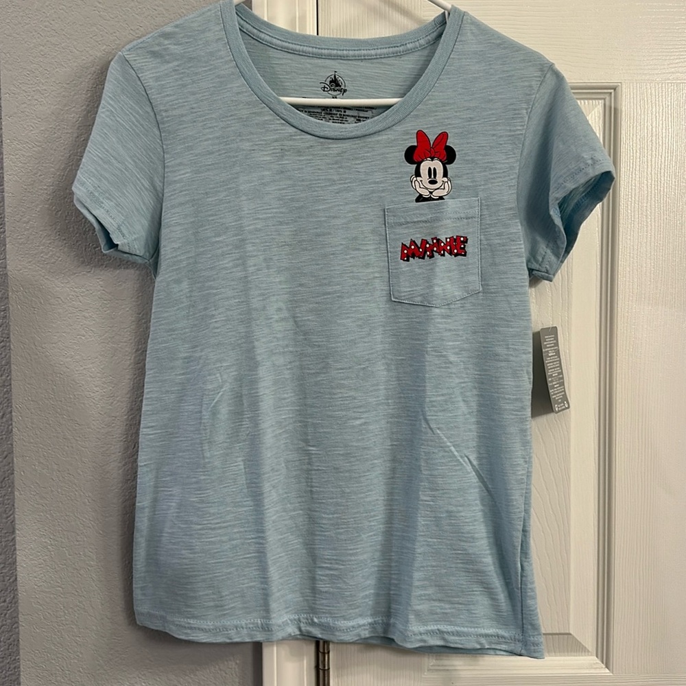 NWT Disney Minnie Mouse short sleeve one pocket t shirt sz XS